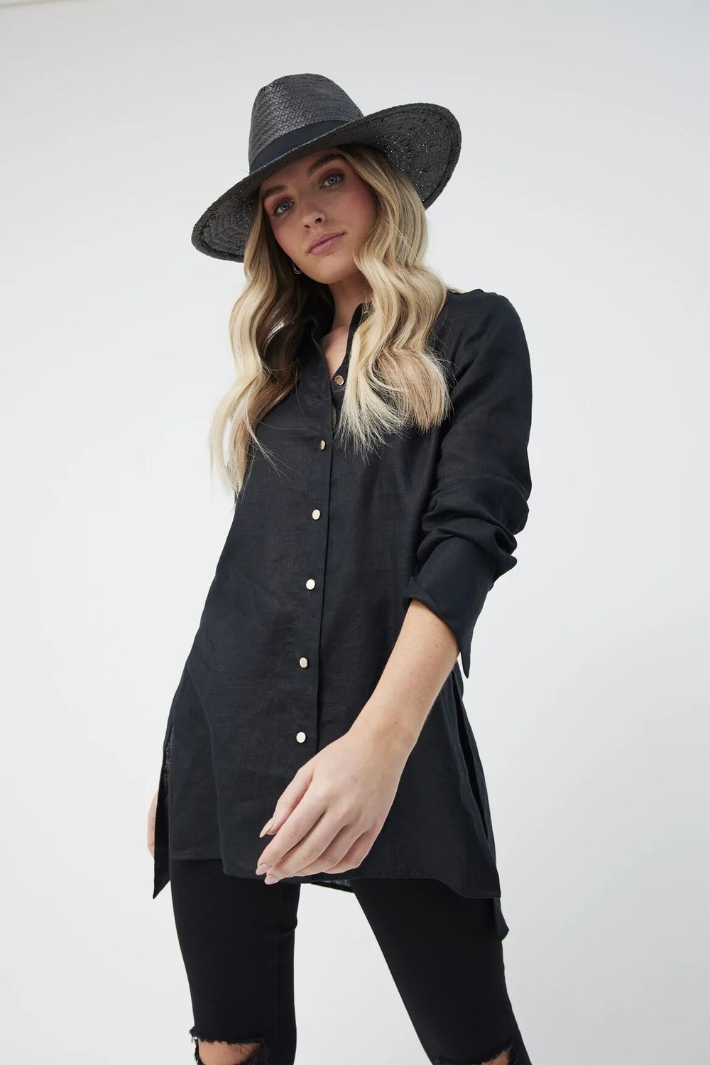 Decjuba Anja Linen Shirt / Size 8
