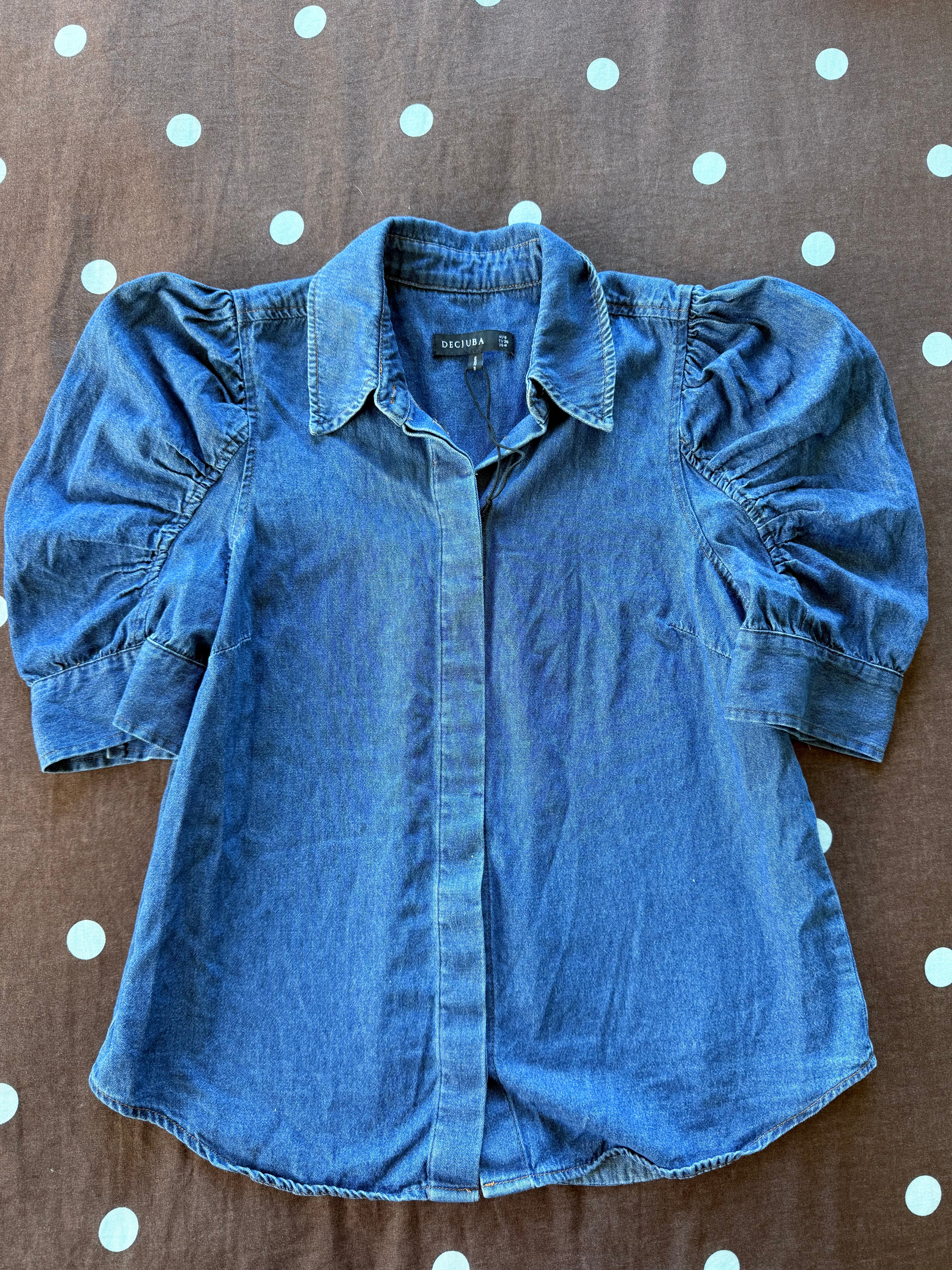 Decjuba Denim Blouse / Size 8